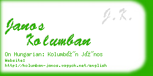 janos kolumban business card